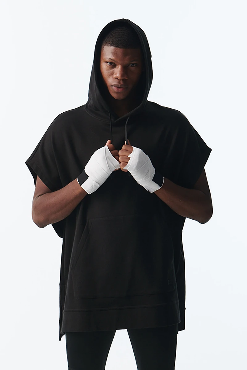 Loose Fit Sleeveless Sports Hoodie