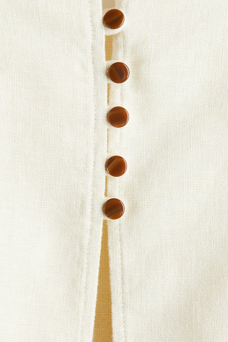 Blouse en lin mélangé