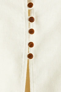 Blouse en lin mélangé