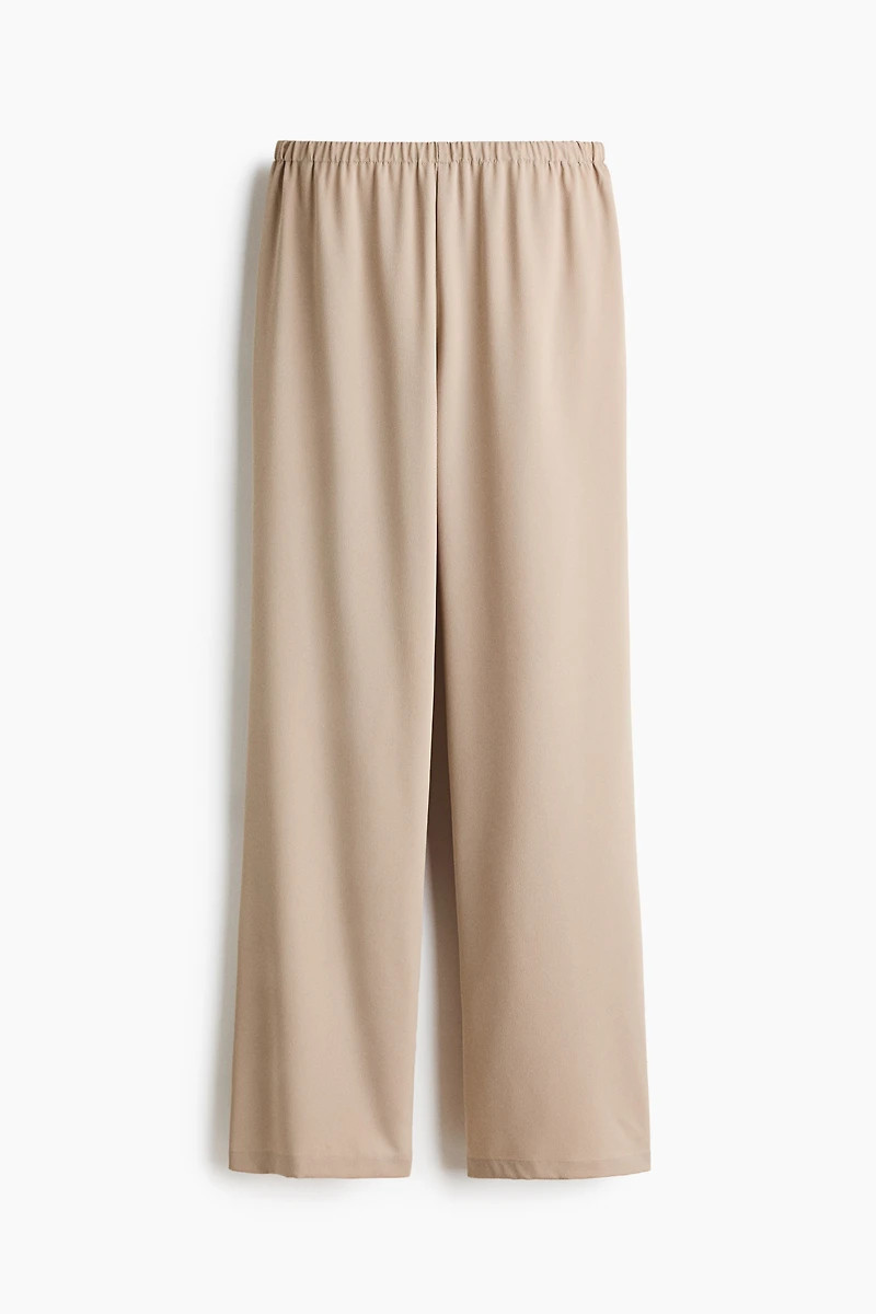 Straight-Leg Crêpe Pants