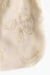 Short brodé en viscose