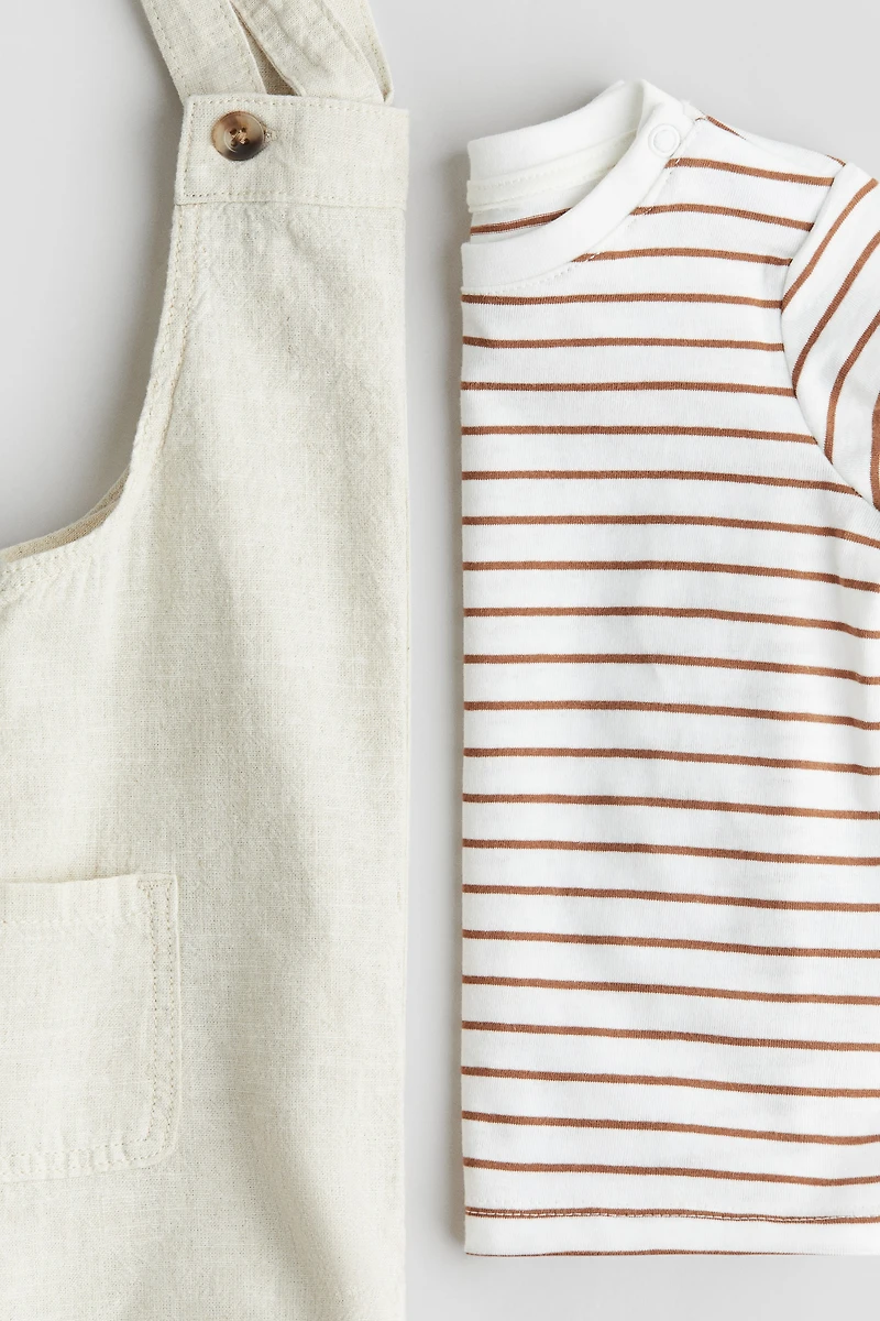 2-Piece T-Shirt and Overalls Set