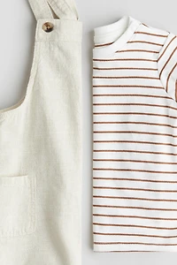 2-Piece T-Shirt and Overalls Set