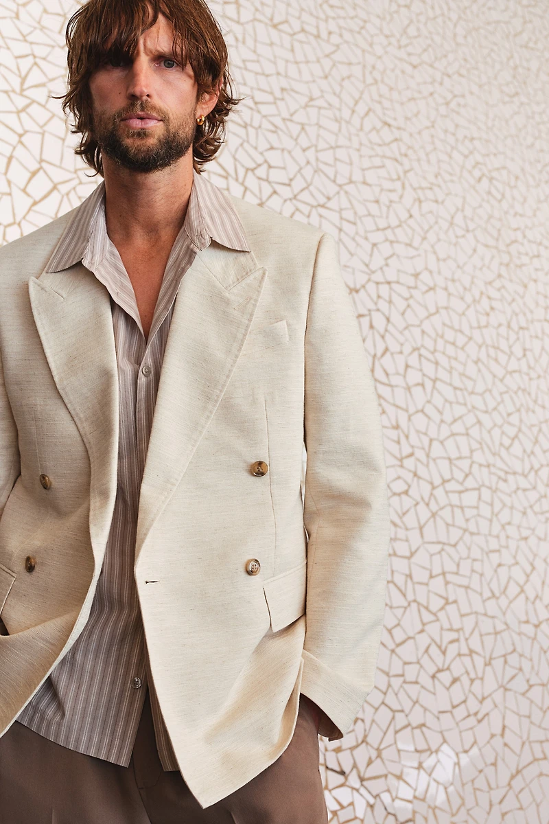 Loose-Fit Double-Breasted Jacket