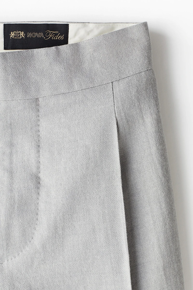 Pantalon classique en laine mélangée