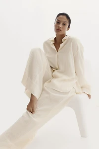 Crinkled Pull-On Pants