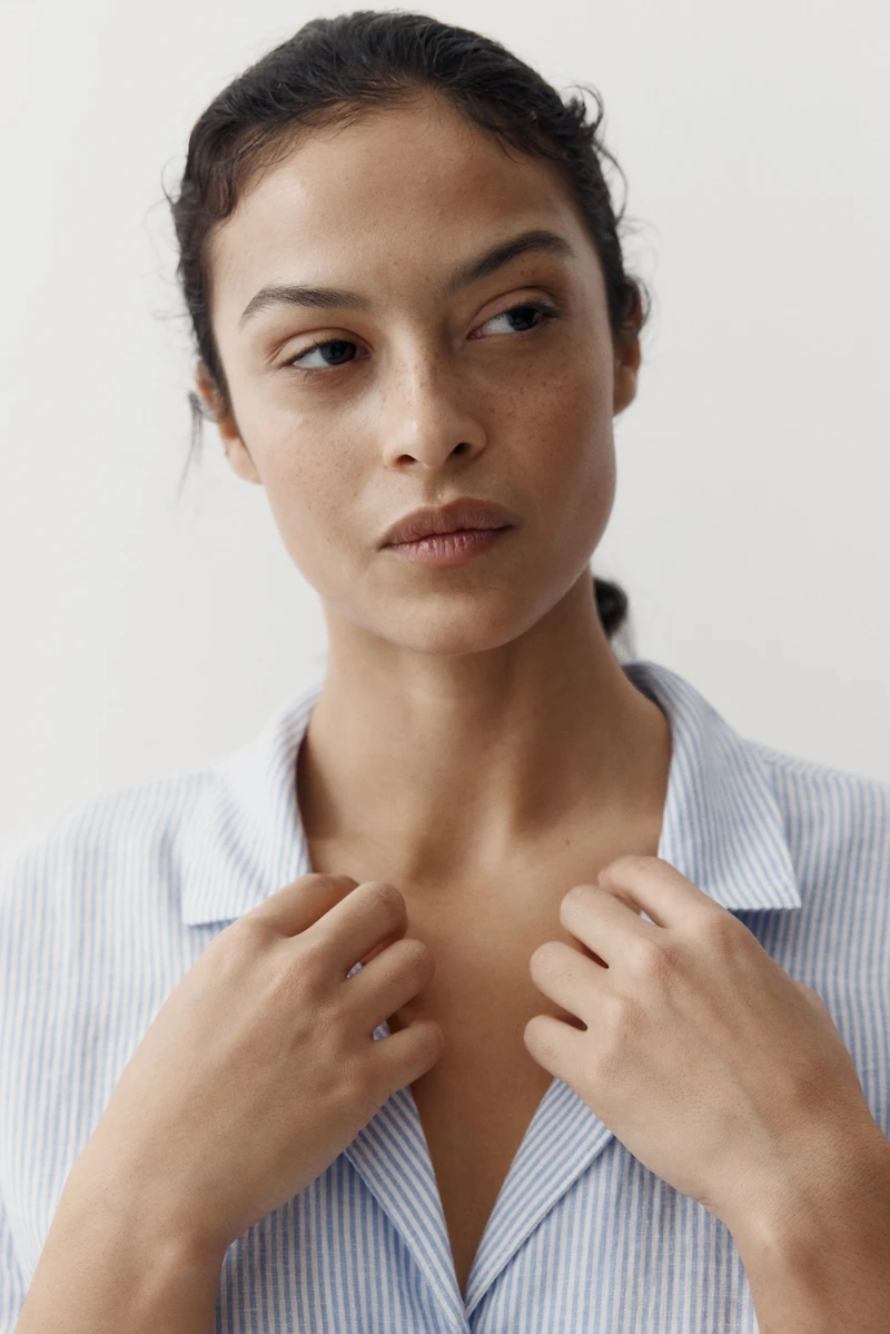 Pyjama en lin mélangé