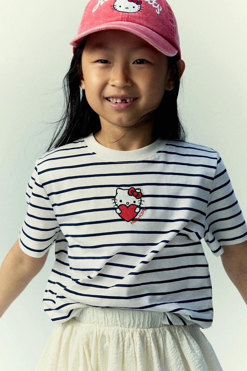 T-shirt en coton avec motif imprimé