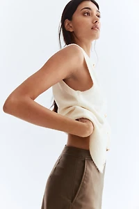 Gilet sans manches en fin tricot