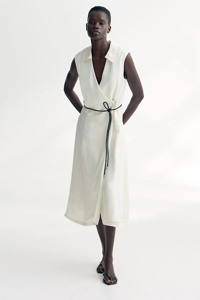 Tie-Belt Wrap Dress