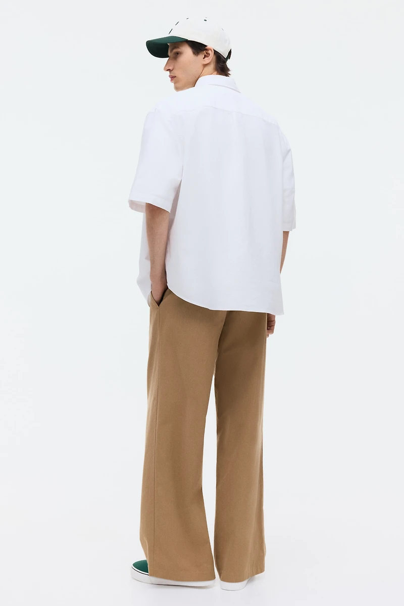 Relaxed-Fit Short-Sleeved Oxford Shirt