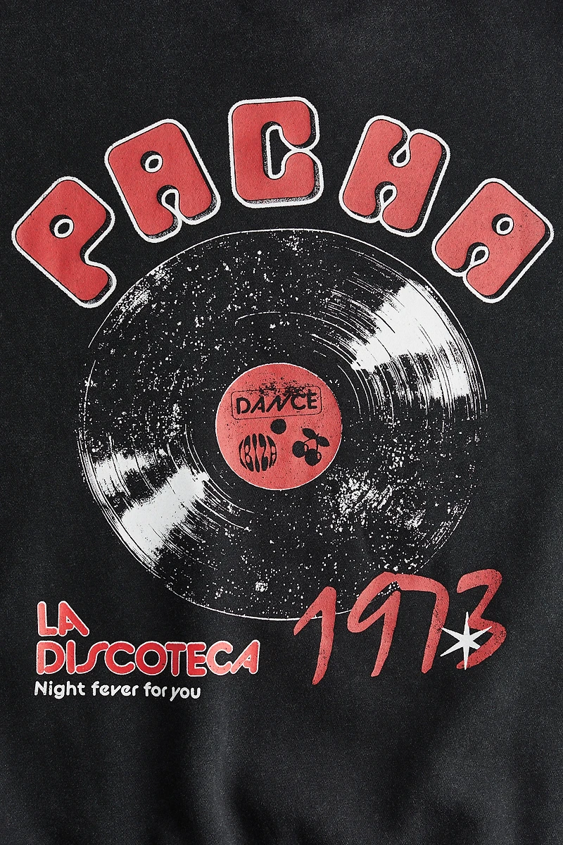 Oversized Sweatshirt with Printed Motif