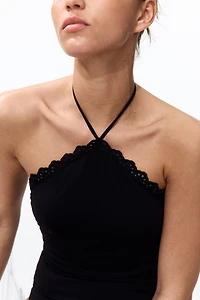 Padded-Cup Halterneck Swimsuit
