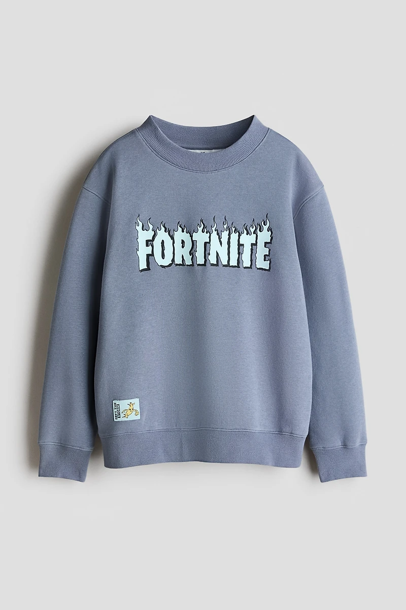 Printed Brushed-Inside Sweatshirt