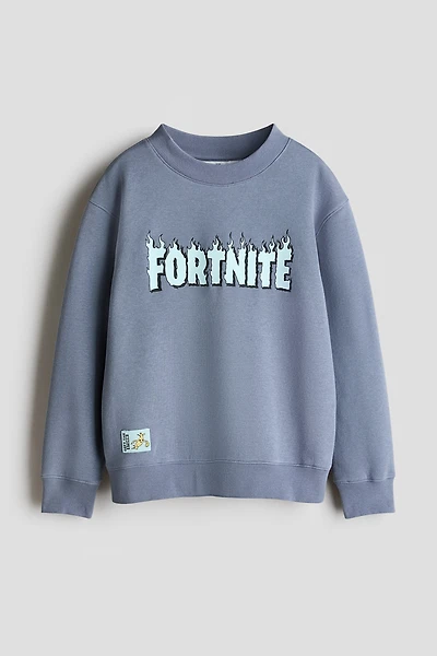 Printed Brushed-Inside Sweatshirt