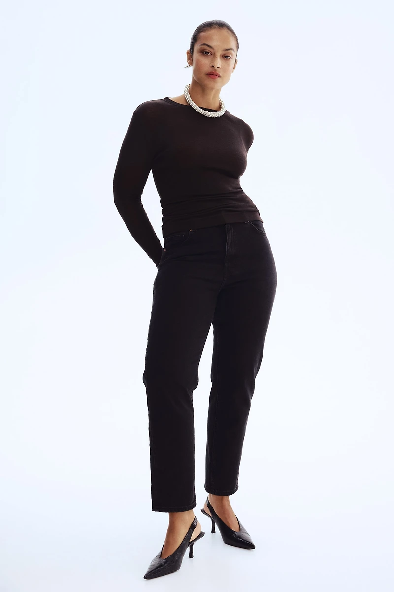 Slim-Fit Mom High Ankle Jeans