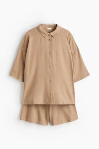 Linen-blend Pajamas