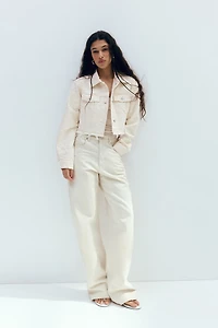 Cropped Twill Jacket