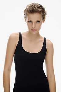 Sleeveless Microfiber Dress