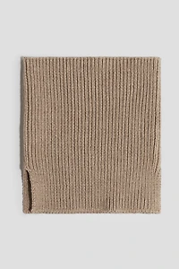 Écharpe tube en tricot côtelé