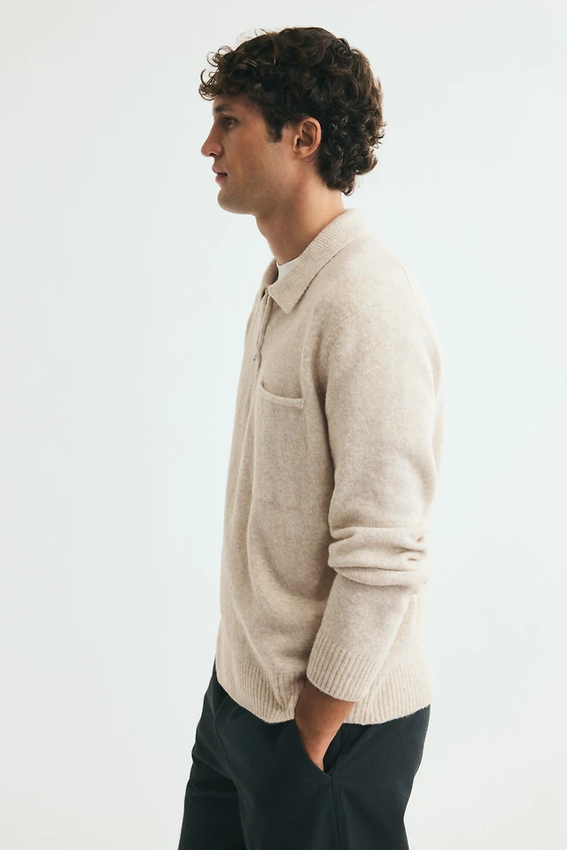 Regular-Fit Knit Polo Shirt