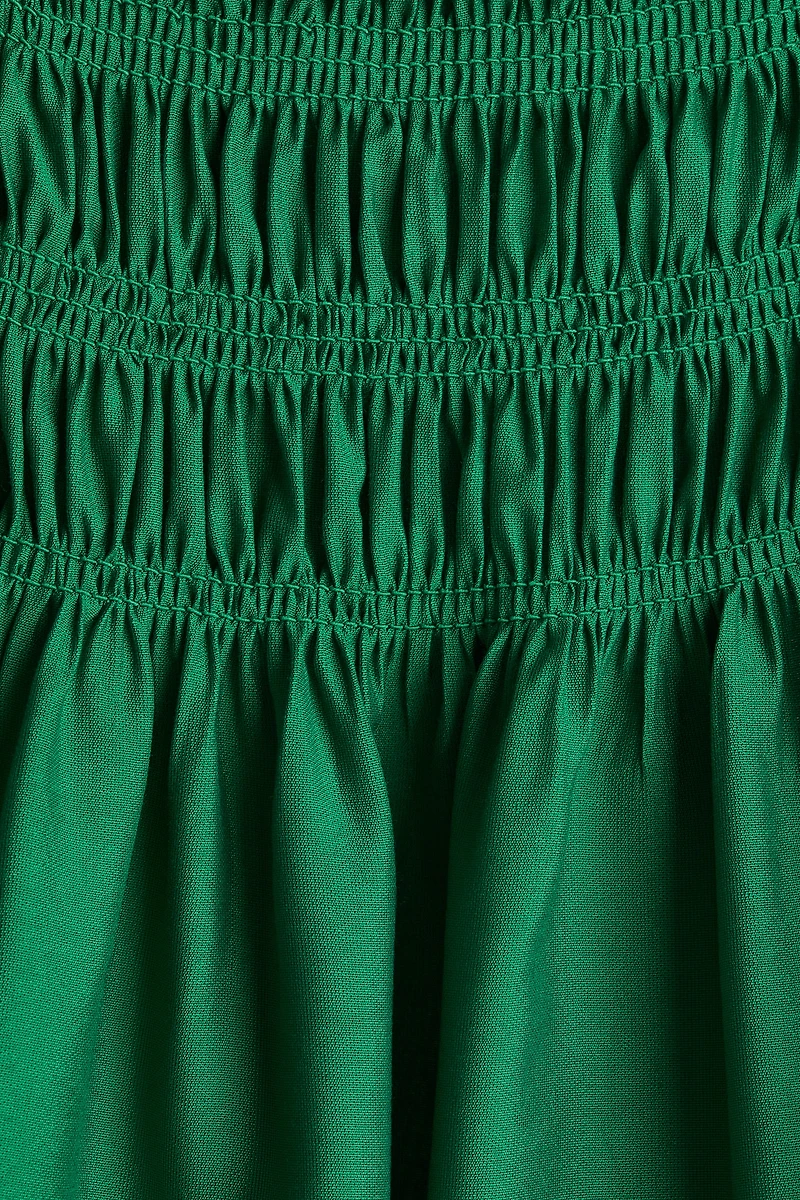 Smocked-Bodice Strappy Dress
