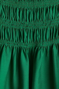 Smocked-Bodice Strappy Dress
