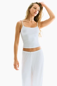 Wide-Leg Drawstring Pants