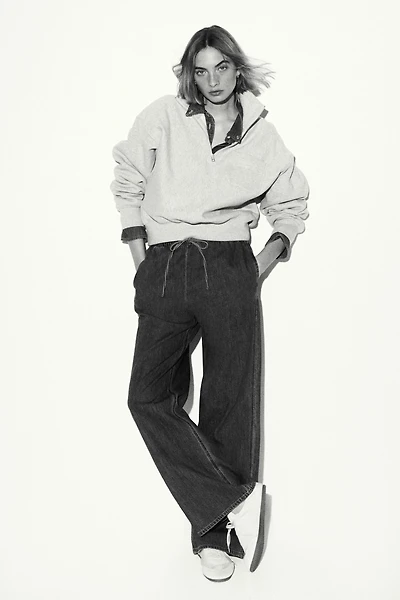 Denim Drawstring Pants