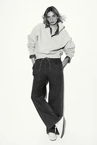 Denim Drawstring Pants