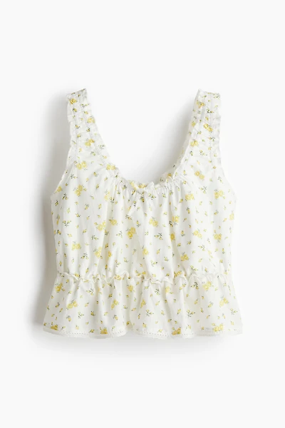 Gathered Peplum Top