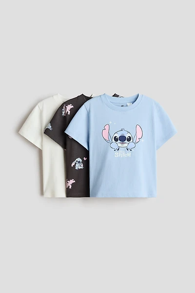 Lot de 3 T-shirts imprimés en coton