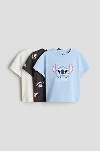Lot de 3 T-shirts imprimés en coton