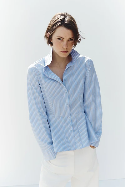Cotton Peplum Shirt