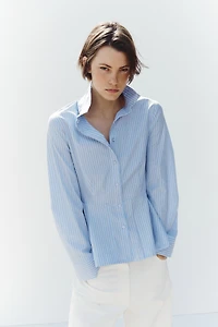 Cotton Peplum Shirt