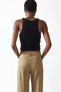 Bootcut Cotton Canvas Pants