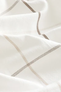 Patterned Linen-Blend Tablecloth