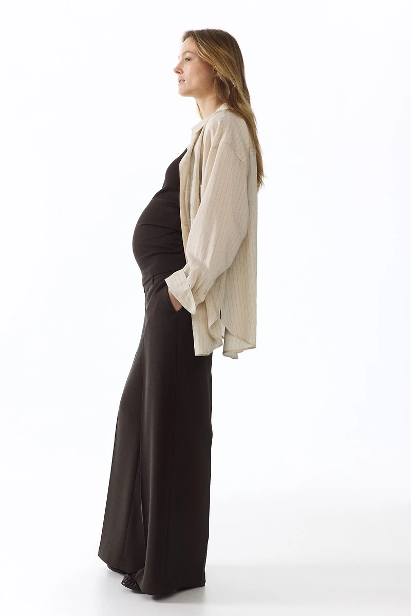MAMA Wide-Leg Dress Pants