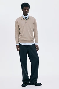 Regular-Fit Fine-Knit Polo Shirt