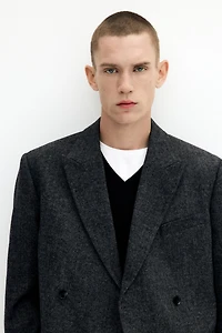 Relaxed-Fit Double-Breasted Jacket