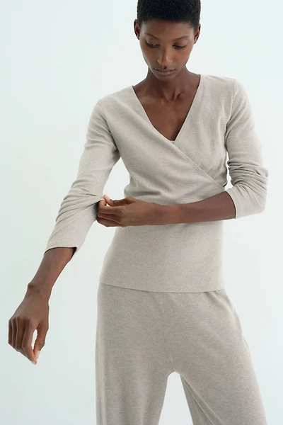 Haut d'allaitement côtelé MAMA