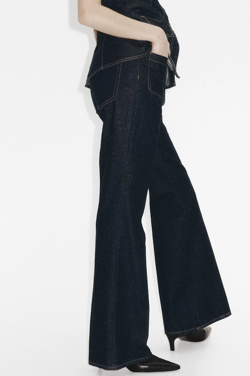 Jean taille haute semi-évasé