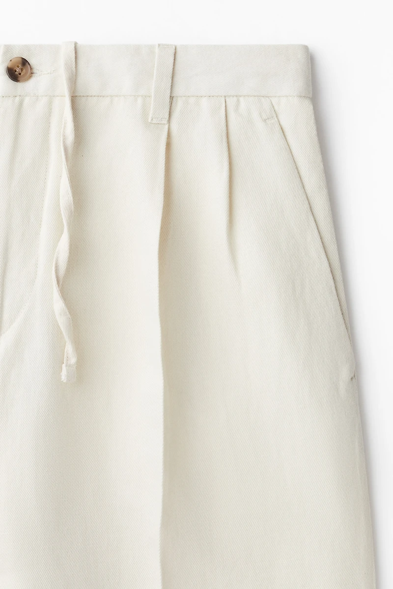 Loose-Fit Linen-Blend Pants
