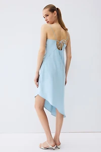 Asymmetric Satin Dress