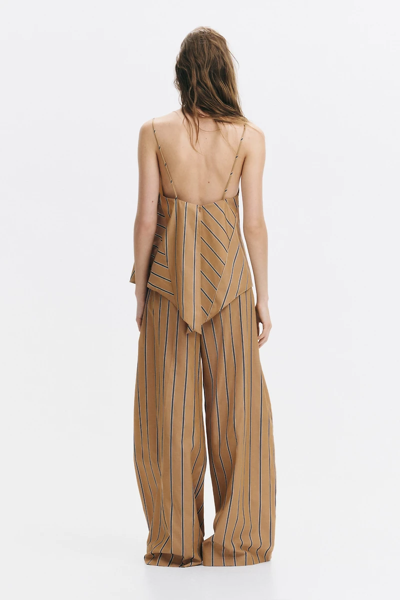 Wide Wrap-Detail Pants