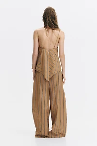 Wide Wrap-Detail Pants