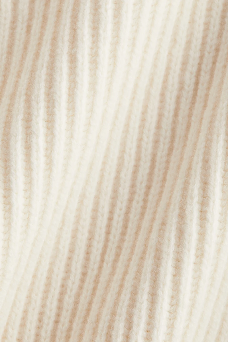 Rib-Knit Wool Sweater