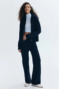 Cable-Knit Cardigan with Zipper