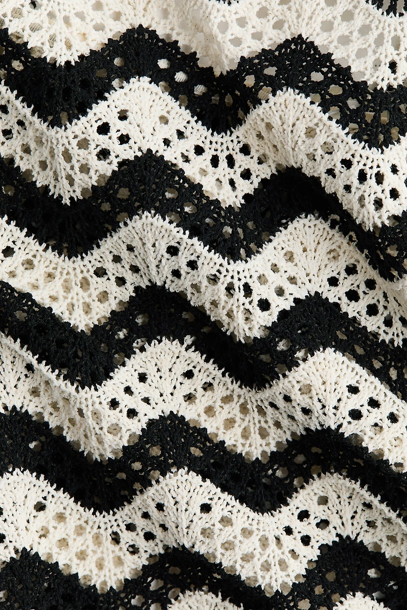 Pointelle-knit Halterneck Top