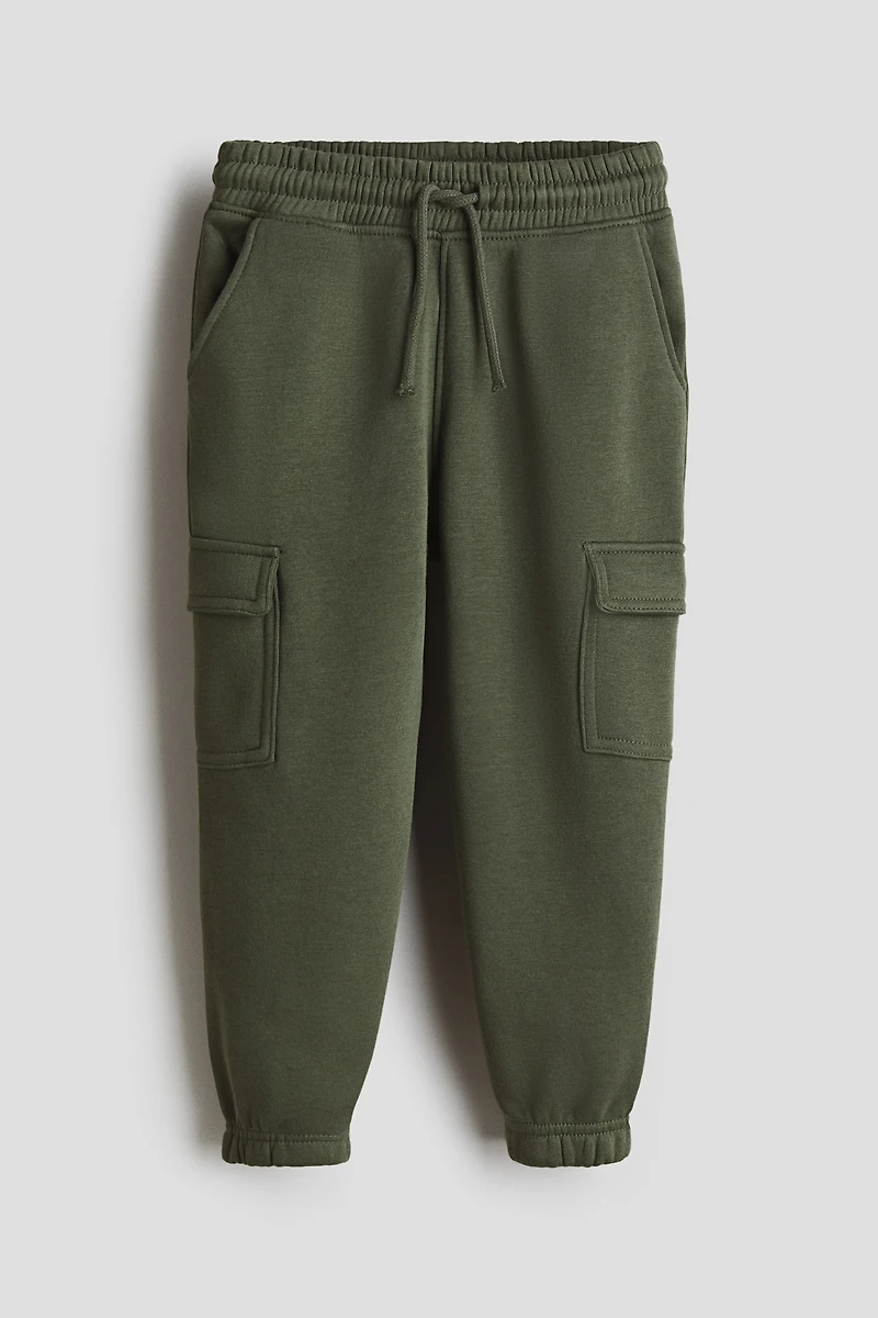 Pantalon de jogging cargo à l'intérieur brossé